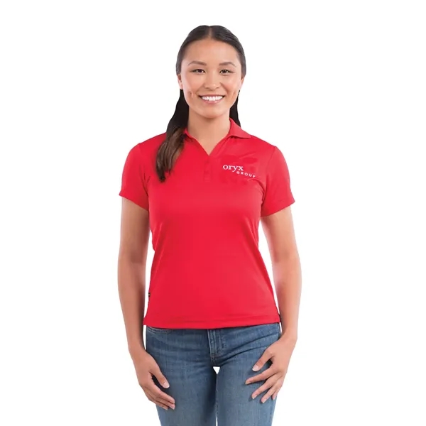 Red (356) color option for Women's Moreno Text Micro Ss Polo