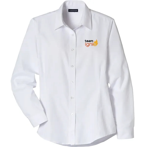 White (125) color option for Women's Tulare Oxford Ls Shirt