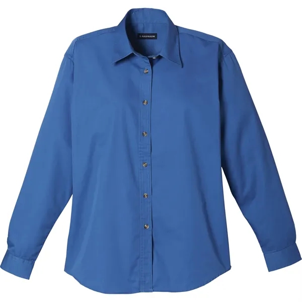 Blue (480) color option for Women's Long Sleeve Dress Shirt