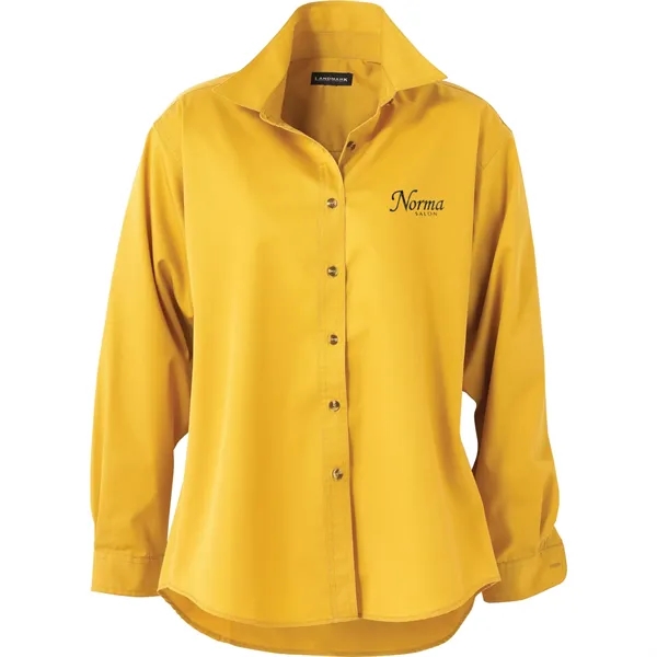 Dijon (243) color option for Women's Long Sleeve Dress Shirt