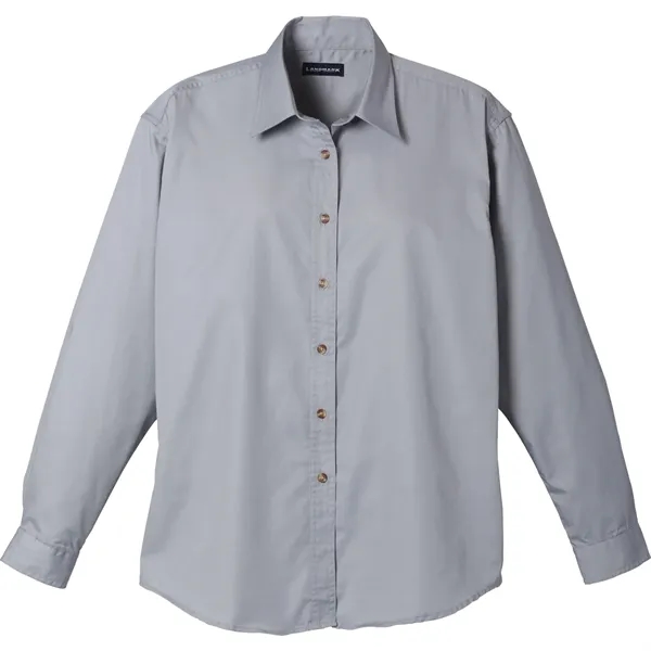 Grey (940) color option for Women's Long Sleeve Dress Shirt