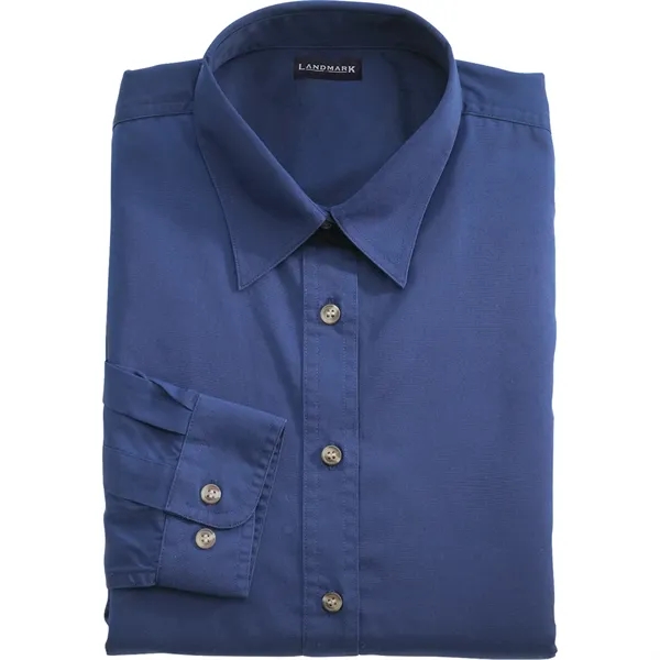 Navy (575) color option for Women's Long Sleeve Dress Shirt