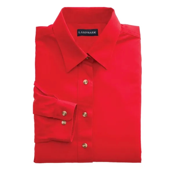 Red (356) color option for Women's Long Sleeve Dress Shirt