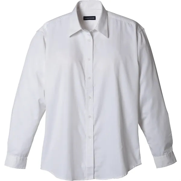 White (125) color option for Women's Long Sleeve Dress Shirt
