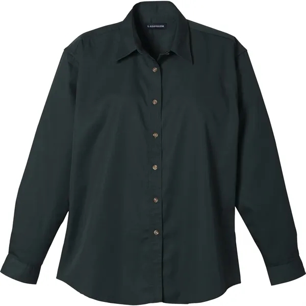 Woodland (695) color option for Women's Long Sleeve Dress Shirt