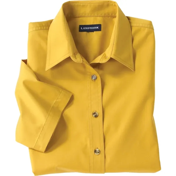 Dijon (243) color option for Women's Short Sleeve Dress Shirt