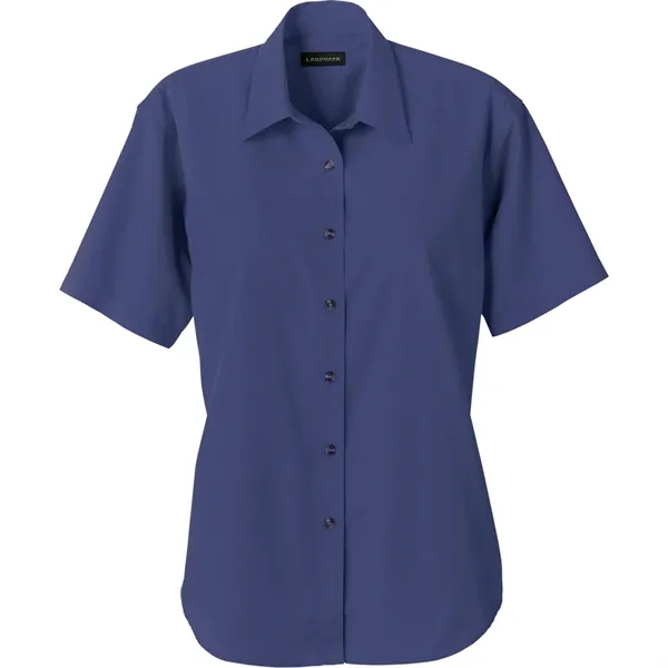 Navy (575) color option for Women's Short Sleeve Dress Shirt