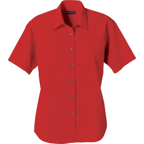 Red (356) color option for Women's Short Sleeve Dress Shirt