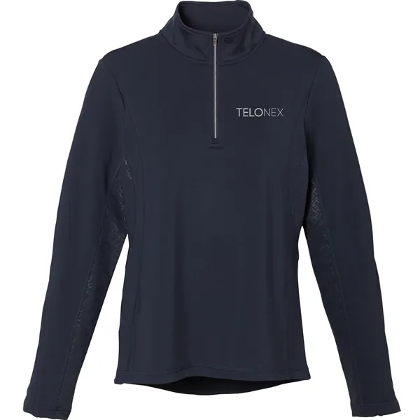 Navy (575) color option for Women's Caltech Knit Quarter Zip