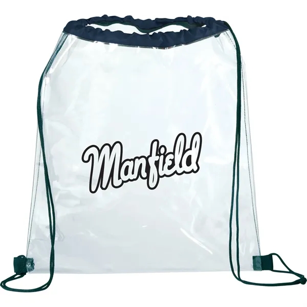 Navy (Ny) color option for Rally Clear Drawstring Bag