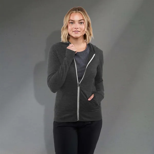 Heather Dark Charcoal (988) color option for Women's Garner Knit Full Zip Hoody
