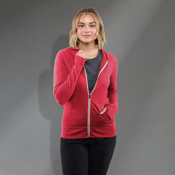 Team Red Heather (358) color option for Women's Garner Knit Full Zip Hoody