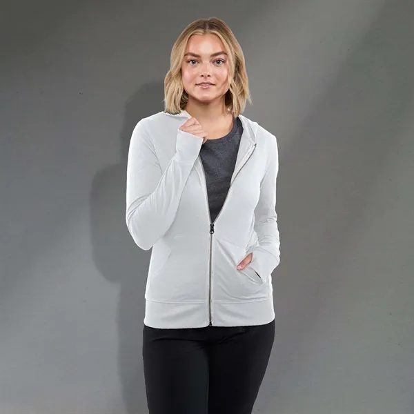 White (125) color option for Women's Garner Knit Full Zip Hoody