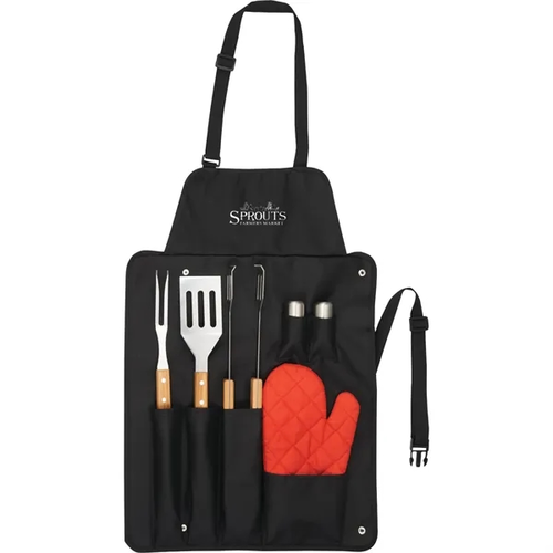 Main photo of Bbq Now Apron And 7 Piece Bbq Set