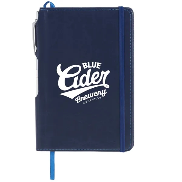 Navy (Ny) color option for Fsc® Mix 6" X 8.5" Viola Bound Notebook With Pen