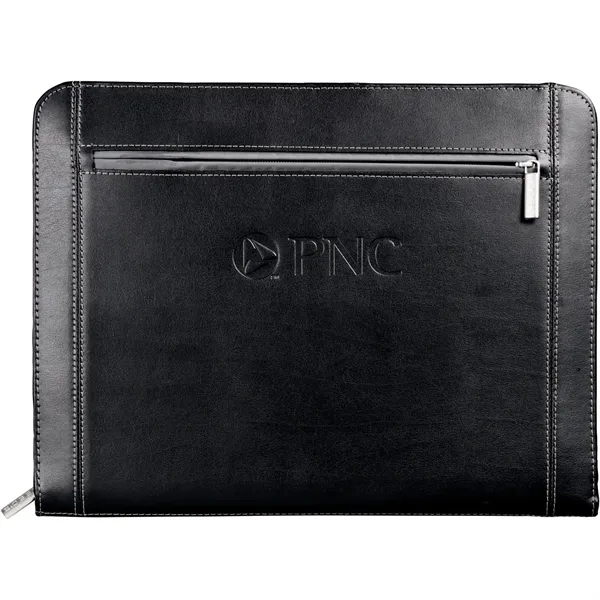 Black (Bk) color option for Fsc® Mix Metropolitan Zippered Padfolio