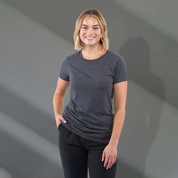 Heather Dark Charcoal (988) color option for Women's Bodie Short Sleeve Tee