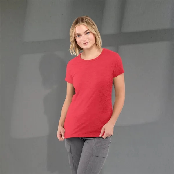 Team Red Heather (358) color option for Women's Bodie Short Sleeve Tee