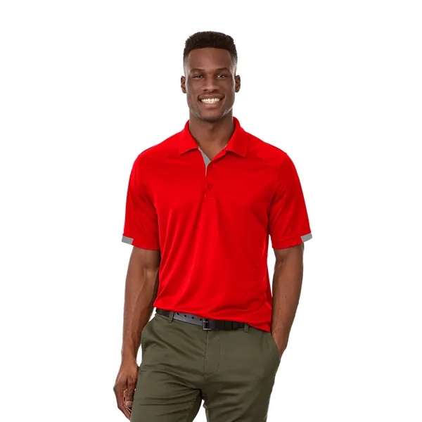 Red/Steel Grey (356) color option for Men's Kiso Short Sleeve Polo