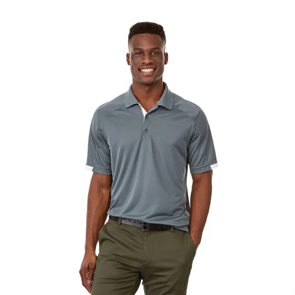 Steel Grey/White (945) color option for Men's Kiso Short Sleeve Polo