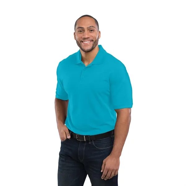 Aspen Blue (430) color option for Mens Crandall Short Sleeve Polo