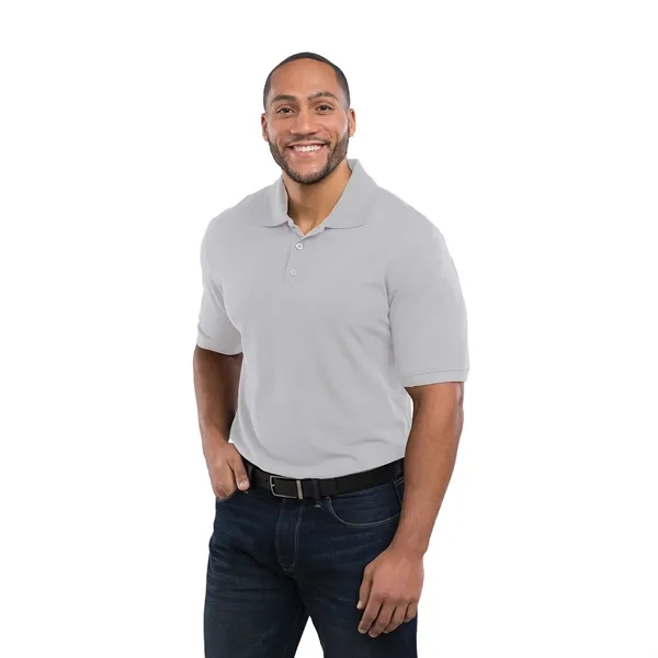 Heather Grey (932) color option for Mens Crandall Short Sleeve Polo