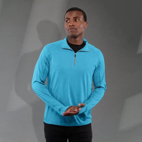 Aspen Heather (430) color option for Men's Taza Knit Quarter Zip