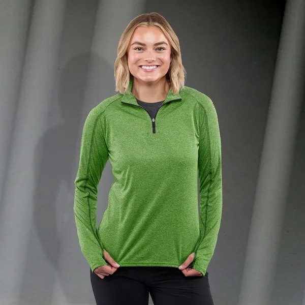 Apple Heather (653) color option for Women's Taza Knit Quarter Zip