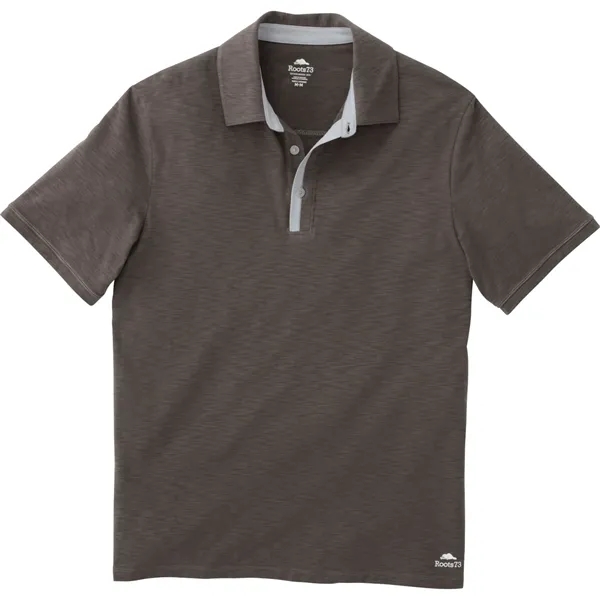 Black Smoke/Silver (994) color option for Men's Stillwater Roots73 Ss Polo