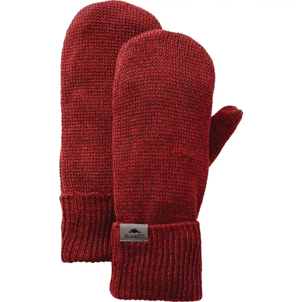 Dark Red Heather (372) color option for Unisex Maplelake Roots73 Mittens