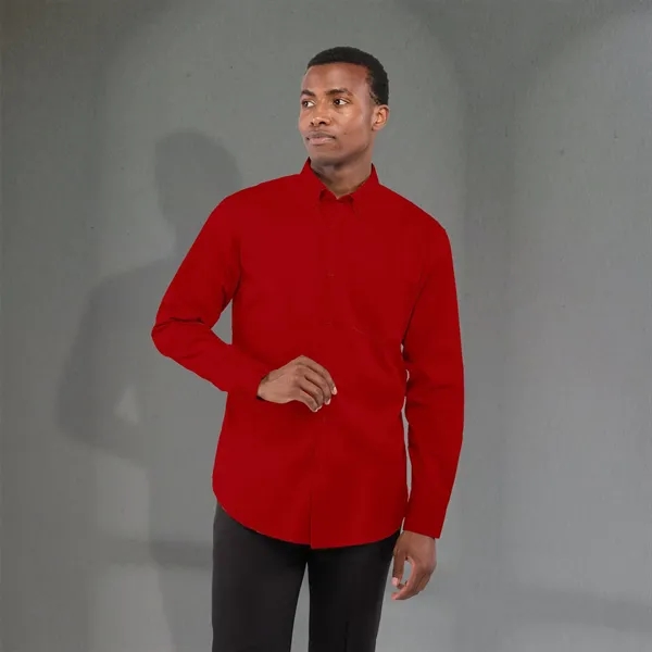 Team Red (358) color option for Men's Wilshire Long Sleeve Shirt