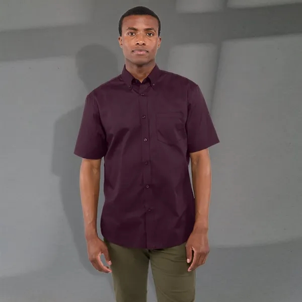 Dark Plum (585) color option for Men's Stirling Short Sleeve Shirt