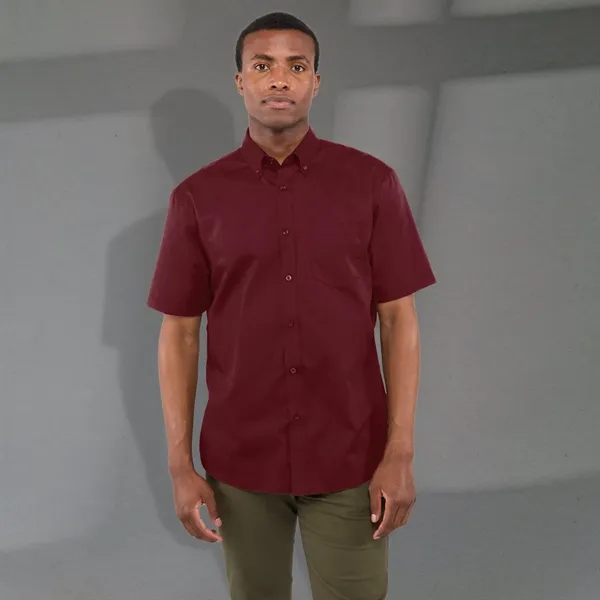 Maroon (384) color option for Men's Stirling Short Sleeve Shirt