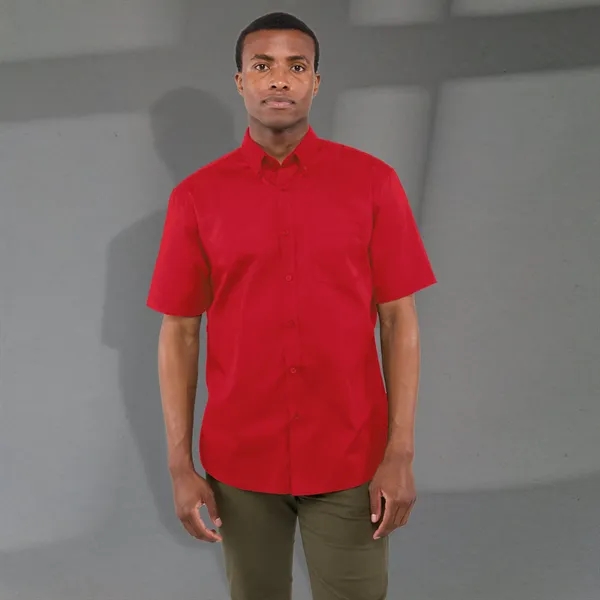 Team Red (358) color option for Men's Stirling Short Sleeve Shirt