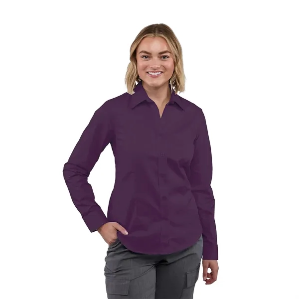 Dark Plum (585) color option for Women's Wilshire Long Sleeve Shirt