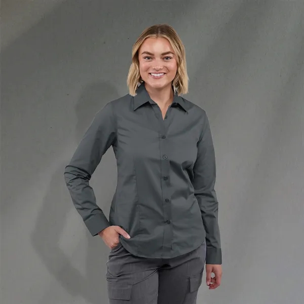 Grey Storm (991) color option for Women's Wilshire Long Sleeve Shirt