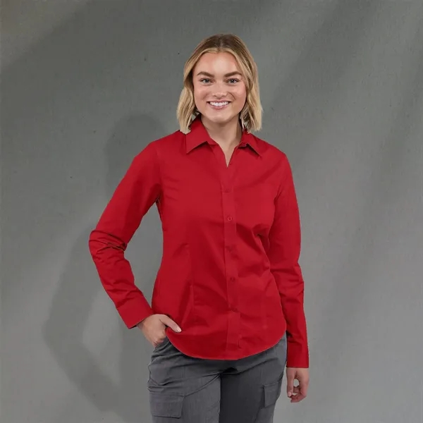 Team Red (358) color option for Women's Wilshire Long Sleeve Shirt