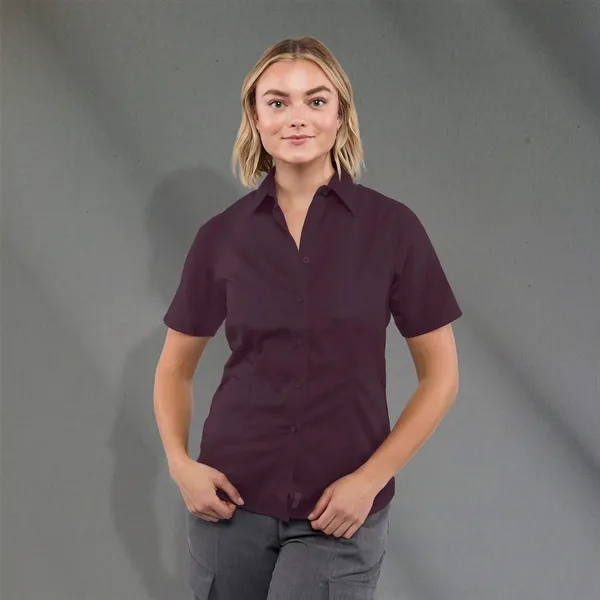 Dark Plum (585) color option for Women's Stirling Short Sleeve Shirt