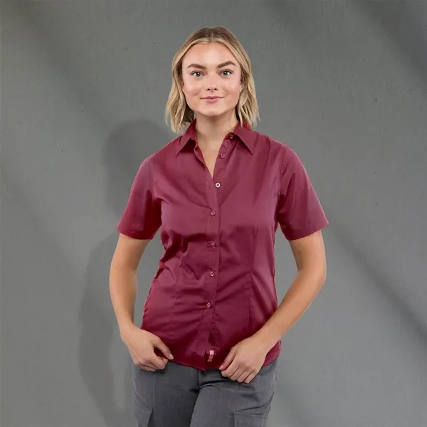 Maroon (384) color option for Women's Stirling Short Sleeve Shirt
