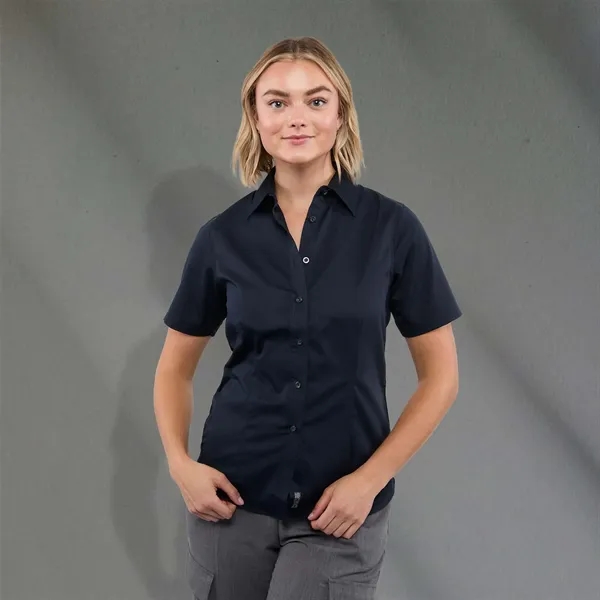 Navy (575) color option for Women's Stirling Short Sleeve Shirt