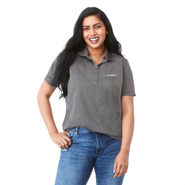 Heather Dark Charcoal (988) color option for Women's Dade Short Sleeve Polo