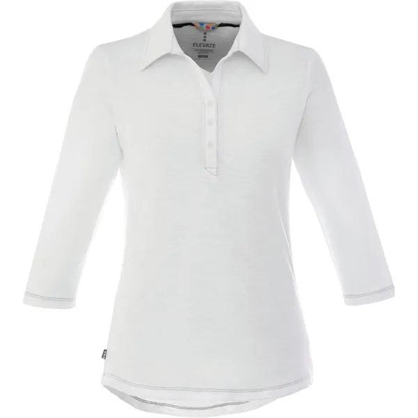 White (125) color option for Women's Tipton Three Qtr Slv Polo
