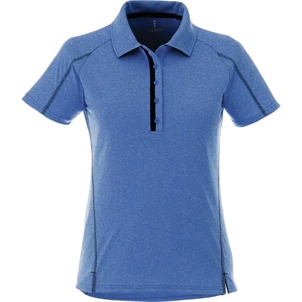 New Royal Heather/Black Smoke (561) color option for Women's Macta Short Sleeve Polo