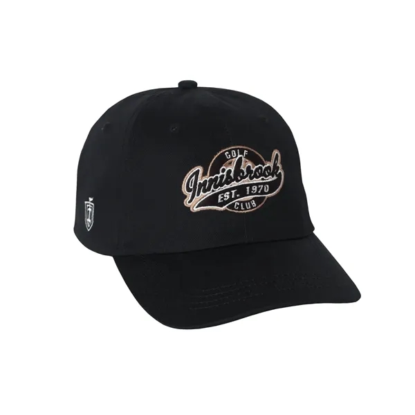 Black (995) color option for Unisex Apex Chino Twill Ballcap