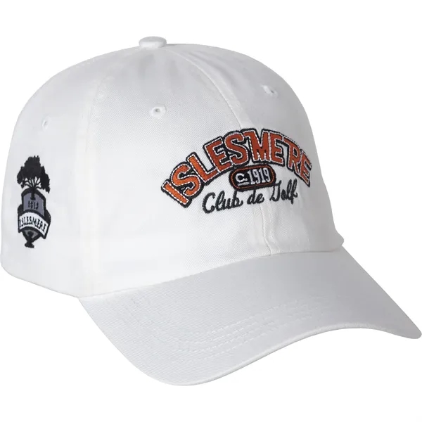 White (125) color option for Unisex Apex Chino Twill Ballcap