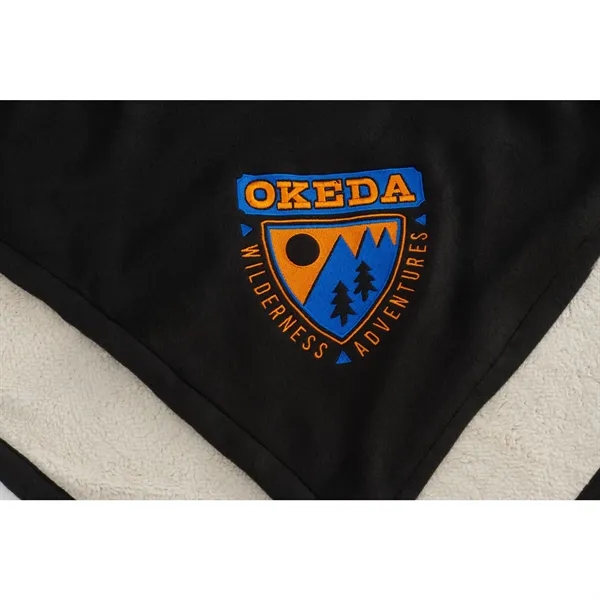Black (Bk) color option for Fleece Sherpa Blanket