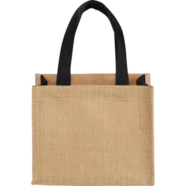 Black (Bk) color option for Mini Jute Gift Tote