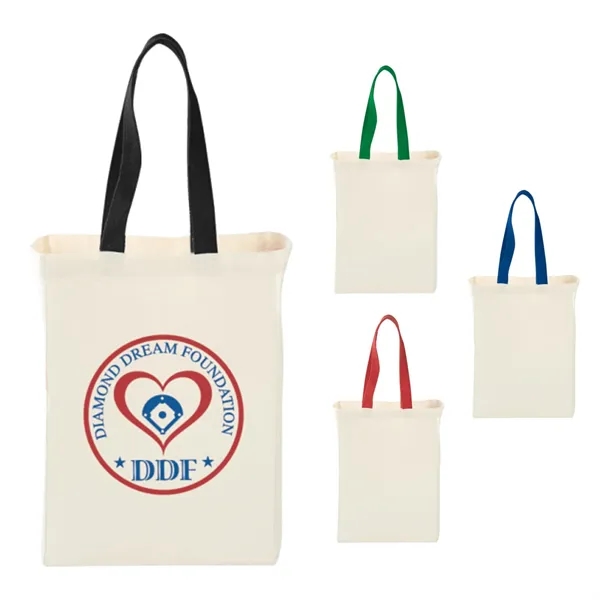 Black (Bk) color option for Nebraska 5oz Cotton Canvas Grocery Tote