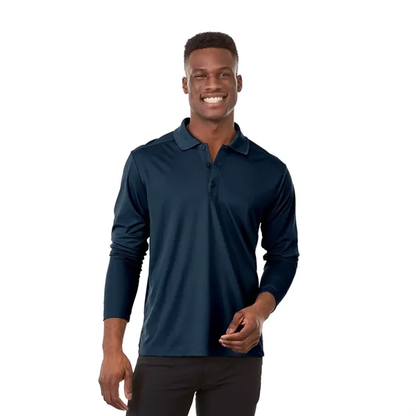 Navy (575) color option for Men's Mori Long Sleeve Polo