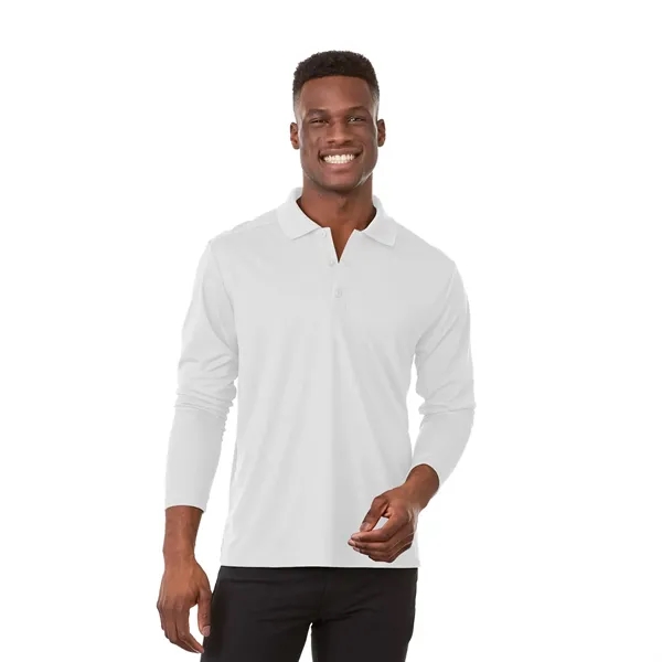 White (125) color option for Men's Mori Long Sleeve Polo